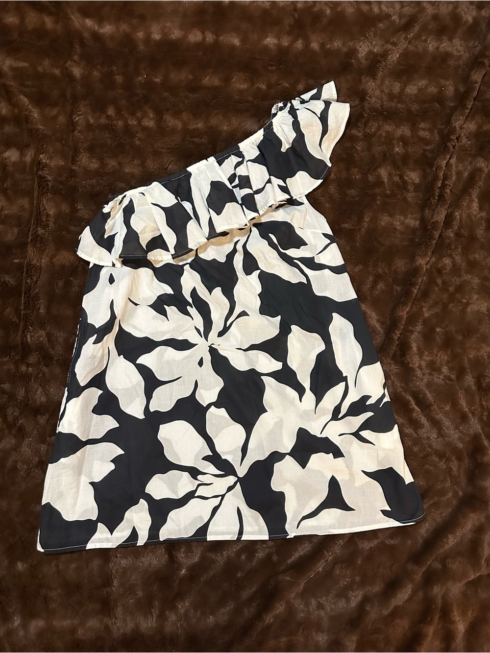 Loft Beach One Shoulder Ruffle Dress